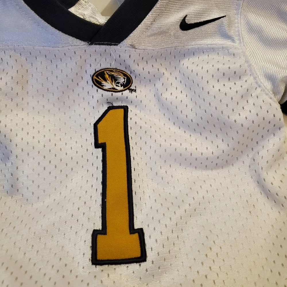 Nike Mizzou Missouri Tigers Football Jersey 3-6 Months White‎ #1